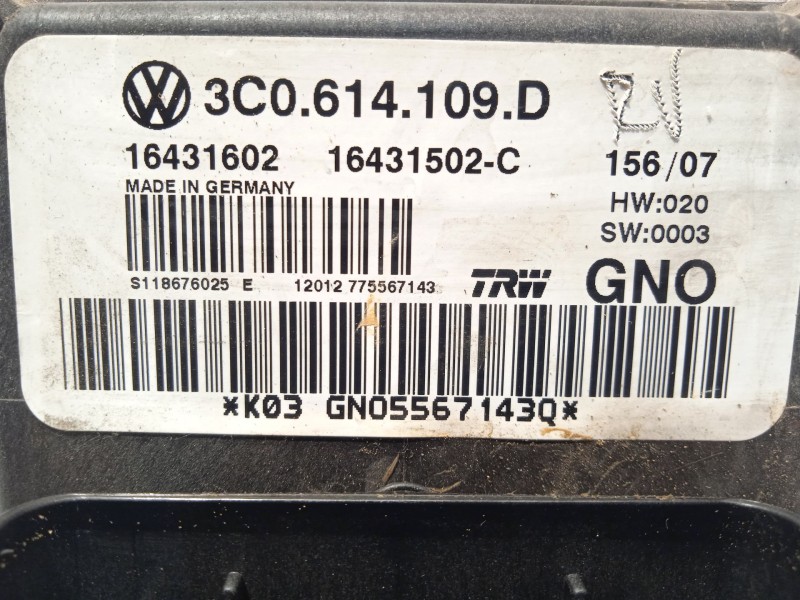Recambio de abs para volkswagen passat b6 (3c2) 2.0 tdi referencia OEM IAM 3C0614109D 16431502C 16431602