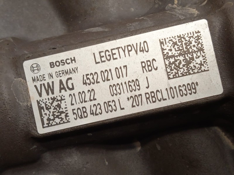 Recambio de cremallera direccion para volkswagen tiguan (ad1, ax1) 2.0 tdi referencia OEM IAM 5QB423053L 5QB423056E 4532021003