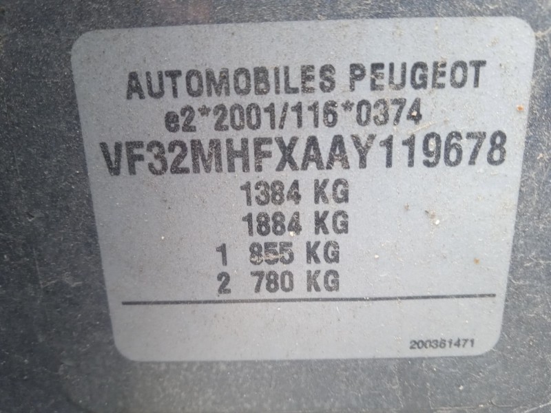 peugeot 206+ (2l_, 2m_) del año 2010