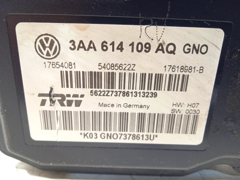Recambio de abs para volkswagen cc b7 (358) 1.4 tsi referencia OEM IAM 3AA614109AQ 17654081 3AA614109AQBEF