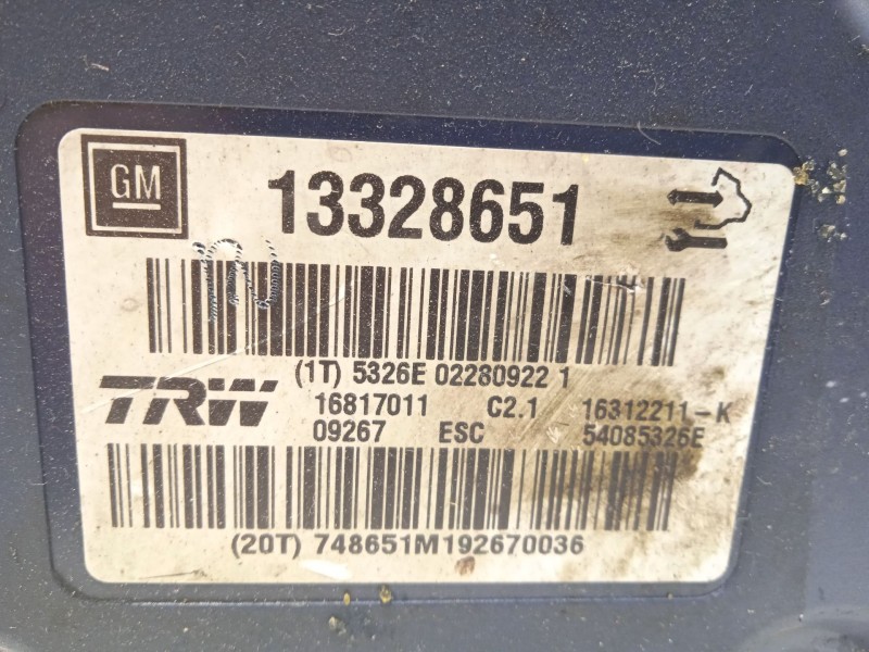 Recambio de abs para opel insignia berlina cosmo referencia OEM IAM 13328651 16312211K 16817011