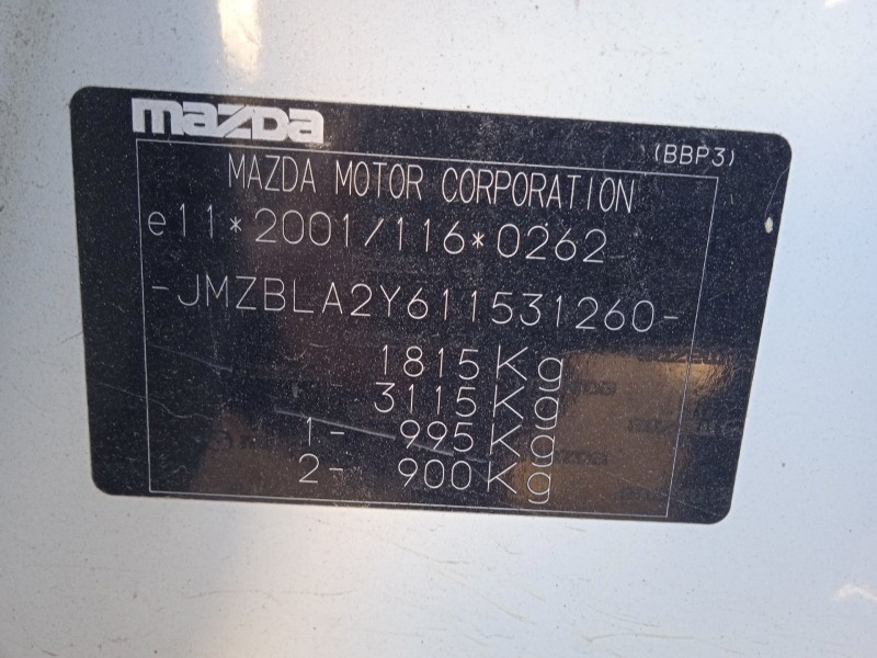 mazda 3 sedán (bl) del año 2012