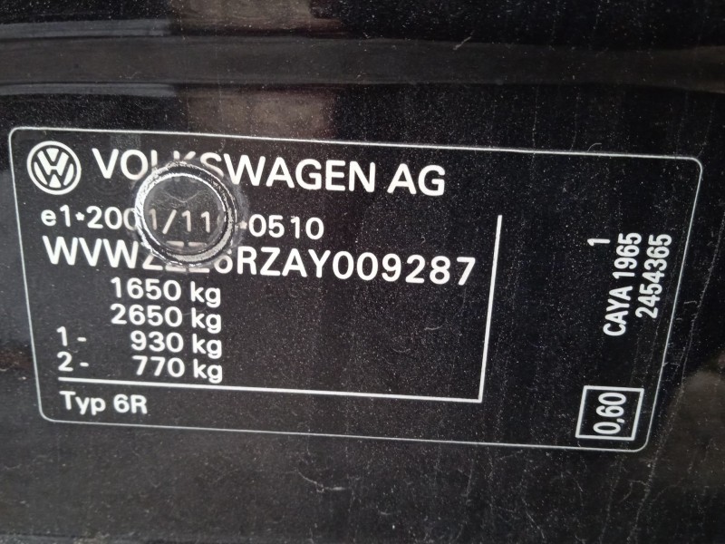 volkswagen polo v (6r1, 6c1) del año 2009