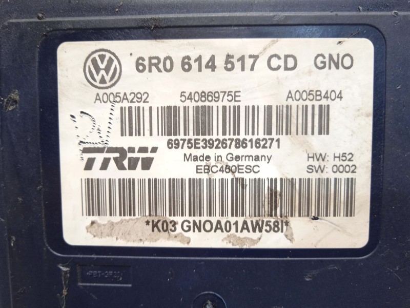 Recambio de abs para skoda rapid active referencia OEM IAM 6R0614517CD A005A292 54086975E