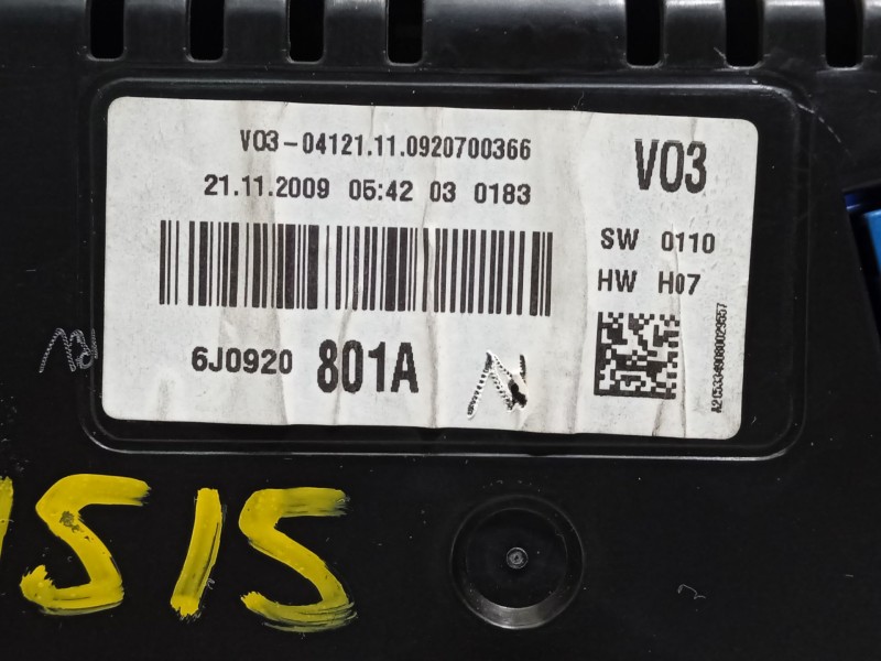 Recambio de cuadro instrumentos para seat ibiza iv (6j5, 6p1) 1.6 tdi referencia OEM IAM 6J0920801A  A2C53349080