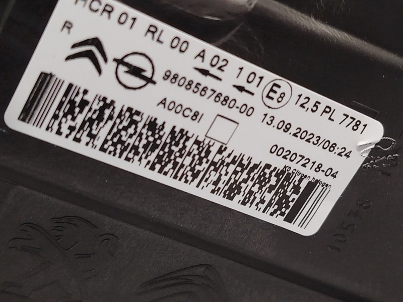 Recambio de faro derecho para citroën spacetourer autobús (v_) 1.6 bluehdi 115 referencia OEM IAM 9808567680  