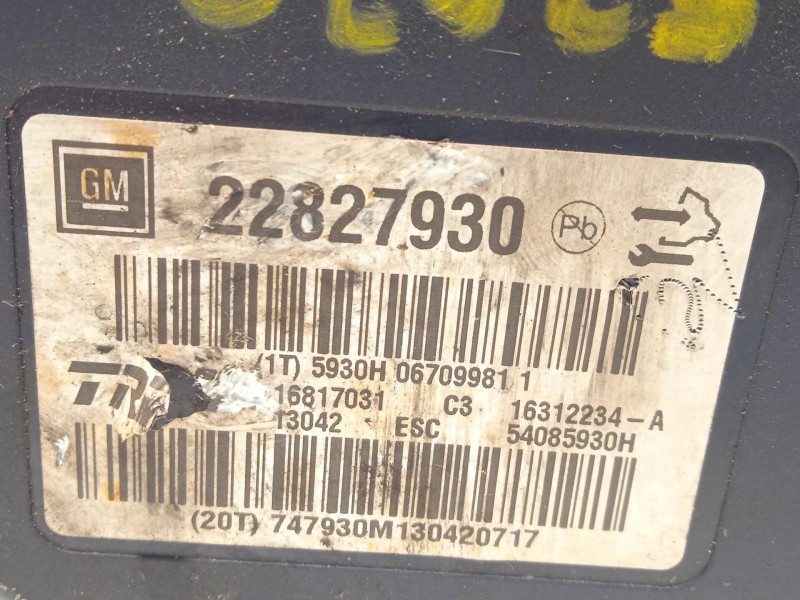 Recambio de abs para opel insignia berlina selective referencia OEM IAM 22827930 16312234A 16817031