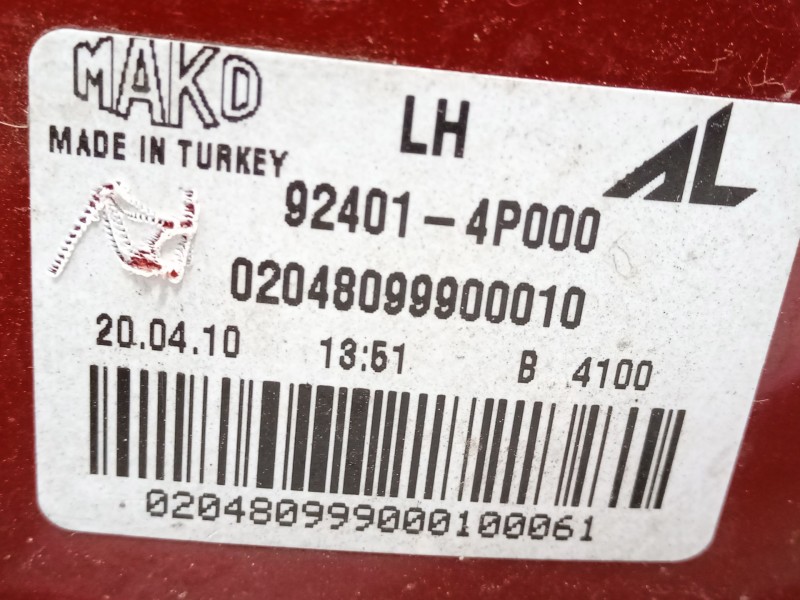 Recambio de piloto trasero izquierdo para hyundai i20 i (pb, pbt) 1.2 referencia OEM IAM 924014P000  