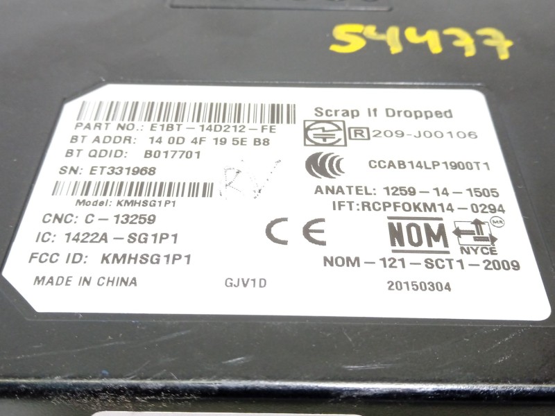 Recambio de modulo electronico para ford focus iii 1.6 tdci referencia OEM IAM E1BT14D212FE 2117959 R209J0016