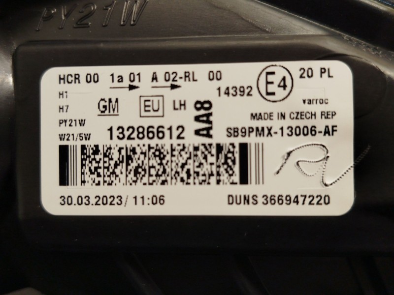 Recambio de faro izquierdo para opel meriva b van (s10) 1.6 cdti (75) referencia OEM IAM 13286612  