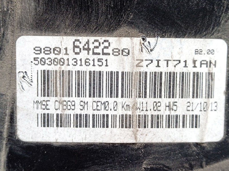 Recambio de cuadro instrumentos para peugeot partner furgoneta/monovolumen 1.6 hdi referencia OEM IAM 9801642280  503001316151