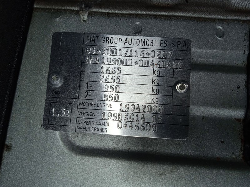 fiat punto furgoneta/hatchback (199_) del año 2008