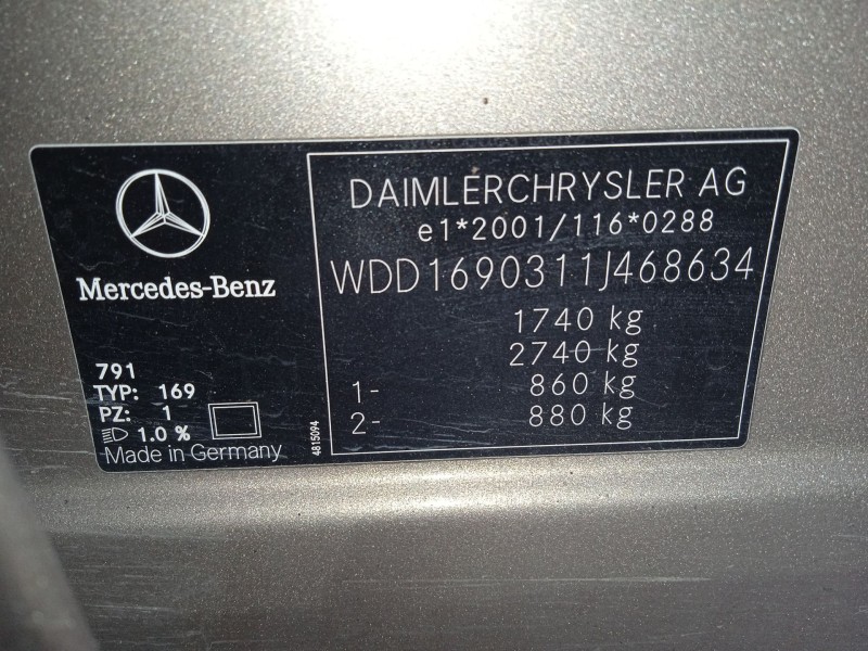 mercedes-benz clase a (w169) del año 2007