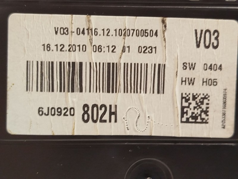 Recambio de cuadro instrumentos para seat ibiza iv sc (6j1, 6p5) 1.6 tdi referencia OEM IAM 6J0920802H 6J0920802HX 