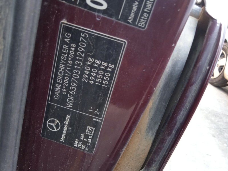 mercedes-benz vito autobús (w639) del año 2005