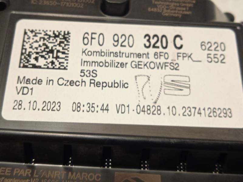 Recambio de cuadro instrumentos para seat ibiza v (kj1, kjg) 1.0 tsi referencia OEM IAM 6F0920320C  