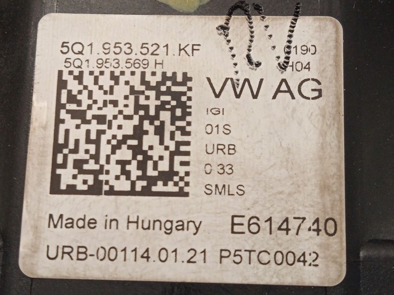 Recambio de mando intermitentes para volkswagen t-roc (a11, d11) 2.0 tdi referencia OEM IAM 5Q1953521KF 5Q1953502AA 