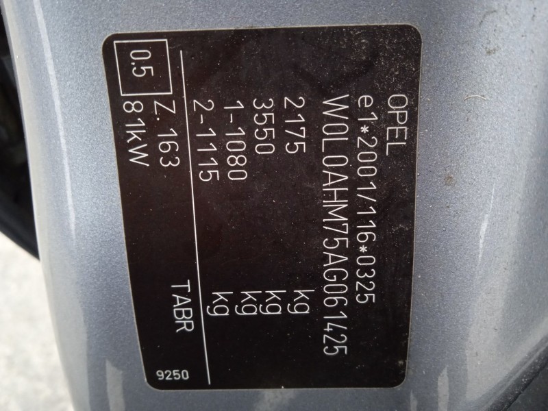 opel zafira / zafira family b (a05) del año 2010