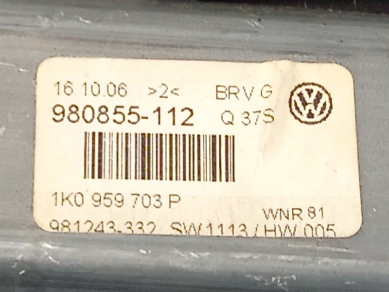 Recambio de elevalunas trasero izquierdo para volkswagen passat b6 (3c2) 2.0 tdi referencia OEM IAM 1K0959703P  