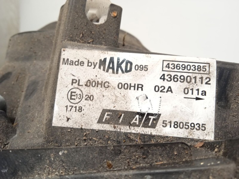 Recambio de faro izquierdo para fiat doblo furgoneta/monovolumen (223_) 1.9 jtd referencia OEM IAM 51805935  43690385