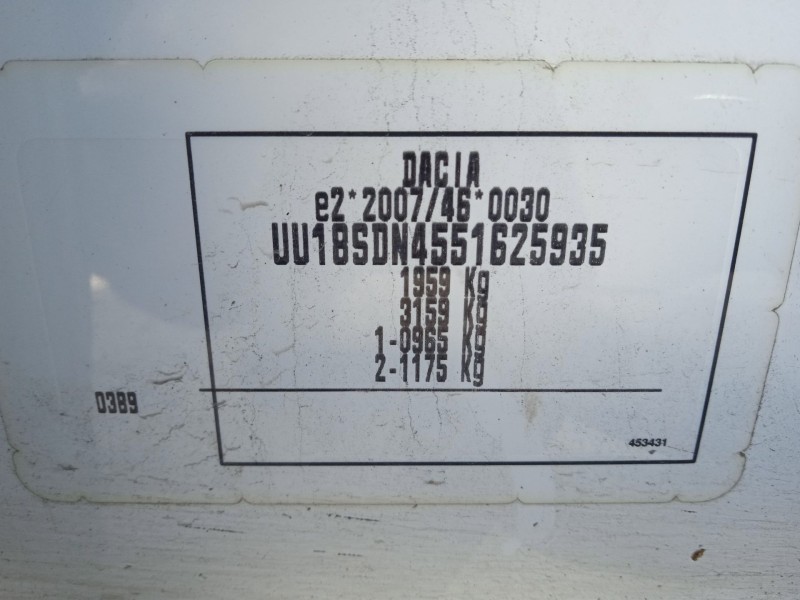 dacia dokker furgoneta/monovolumen del año 2015