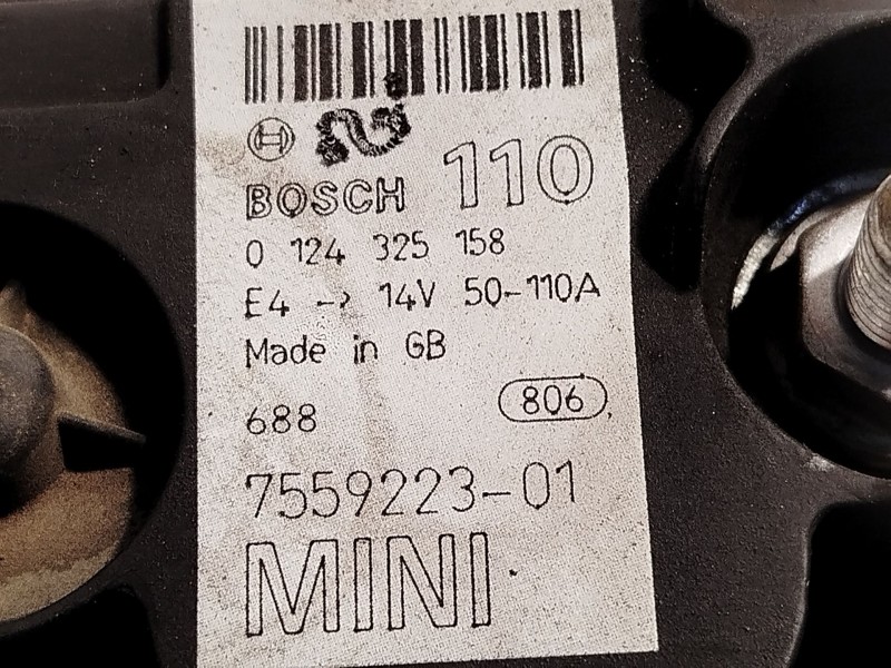 Recambio de alternador para mini mini (r50, r53) one referencia OEM IAM 7559223 12317559223 0124325158