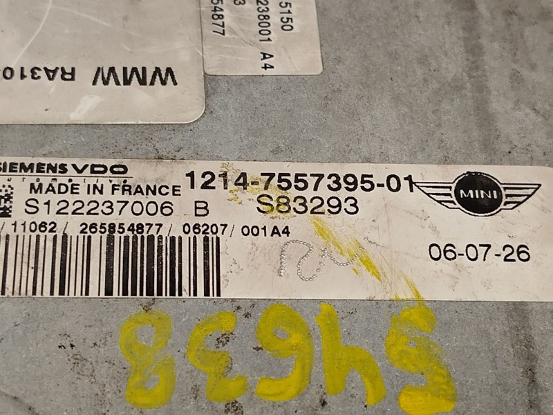 Recambio de centralita motor uce para mini mini (r50, r53) one referencia OEM IAM 12147557395  S122237006B