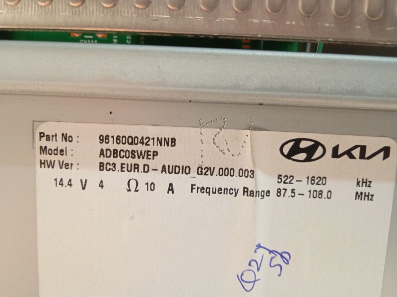 Recambio de sistema audio / radio cd para hyundai i20 iii (bc3, bi3) 1.2 referencia OEM IAM 96160Q0421 96160Q0421NNB 