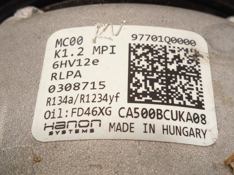 Recambio de compresor aire acondicionado para hyundai i20 iii (bc3, bi3) 1.2 referencia OEM IAM 97701Q0000  