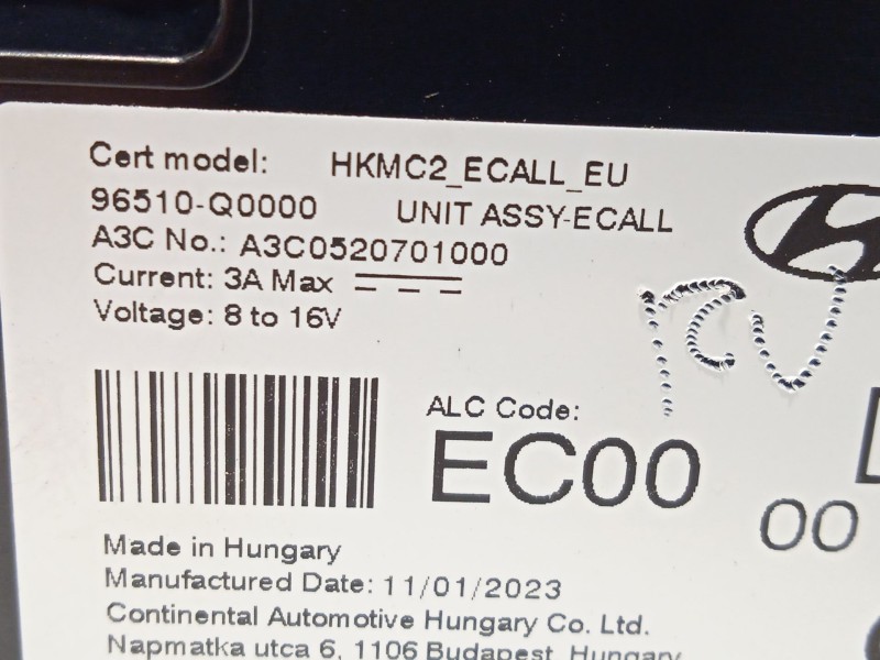 Recambio de modulo electronico para hyundai i20 iii (bc3, bi3) 1.2 referencia OEM IAM 96510Q0000  