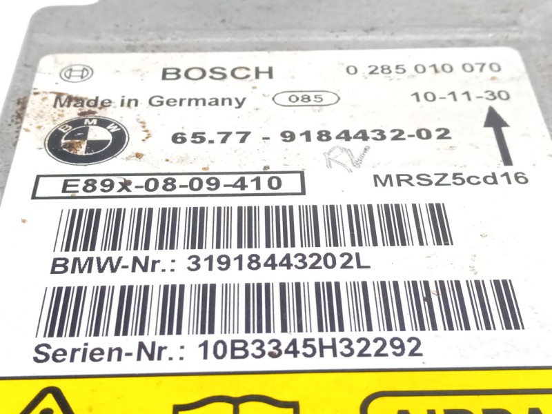 Recambio de centralita airbag para bmw 3 touring (e91) 318 d referencia OEM IAM 65779184432  0285010070