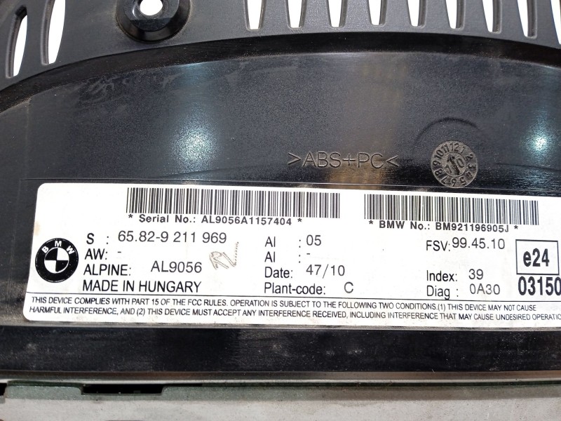 Recambio de pantalla multifuncion para bmw 3 touring (e91) 318 d referencia OEM IAM 65829211969  