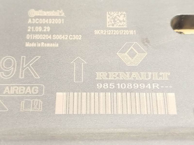 Recambio de centralita airbag para renault captur ii referencia OEM IAM 985108994R  