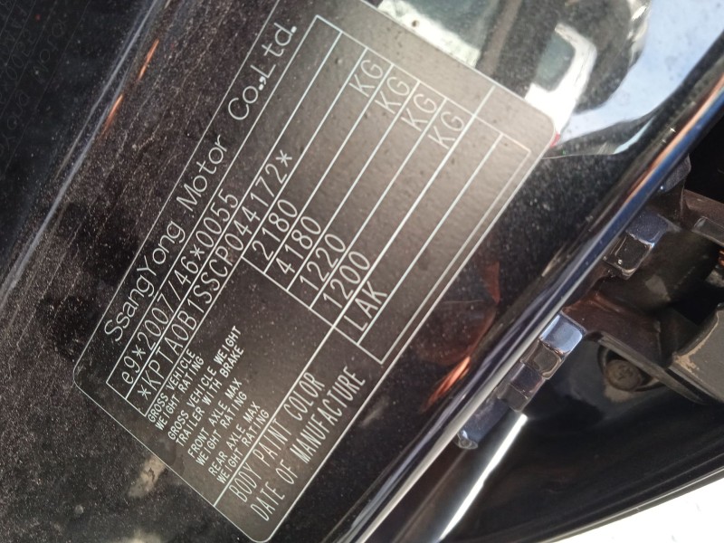 ssangyong korando (ck) del año 2013