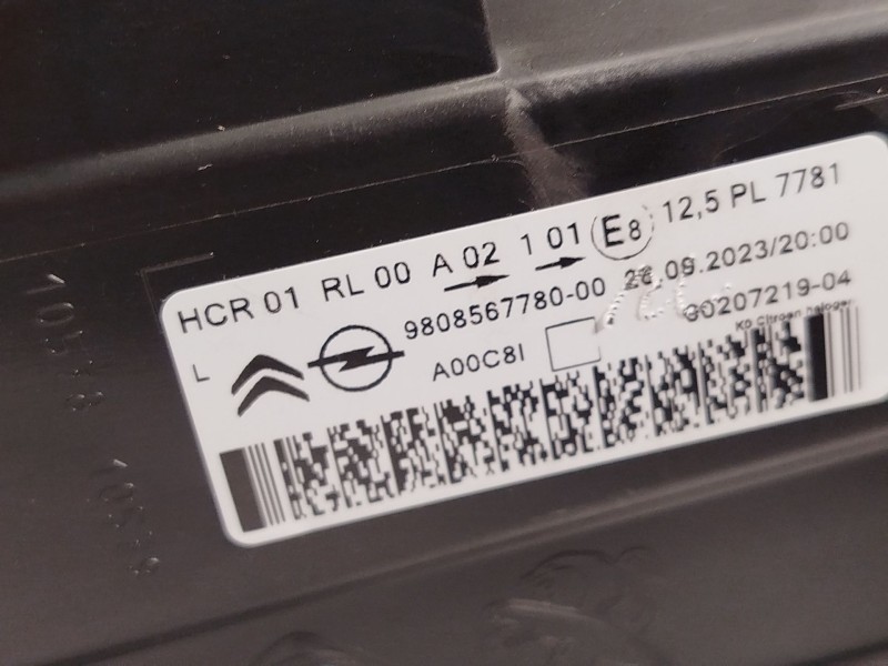 Recambio de faro izquierdo para citroën jumpy fugón confort xl referencia OEM IAM 9808567780  