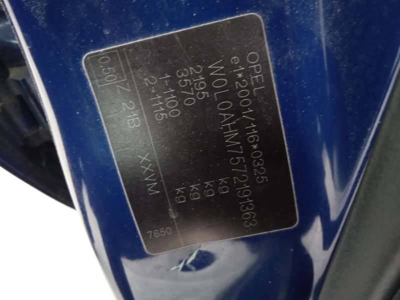 opel zafira / zafira family b (a05) del año 2007