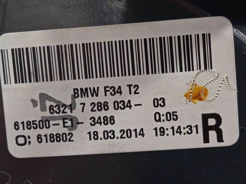 Recambio de piloto trasero derecho interior para bmw 3 gran turismo (f34) 318 d referencia OEM IAM 63217286034 - Rojo 4