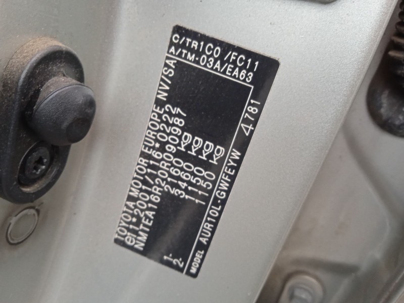 toyota corolla verso (zer_, zze12_, r1_) del año 2005