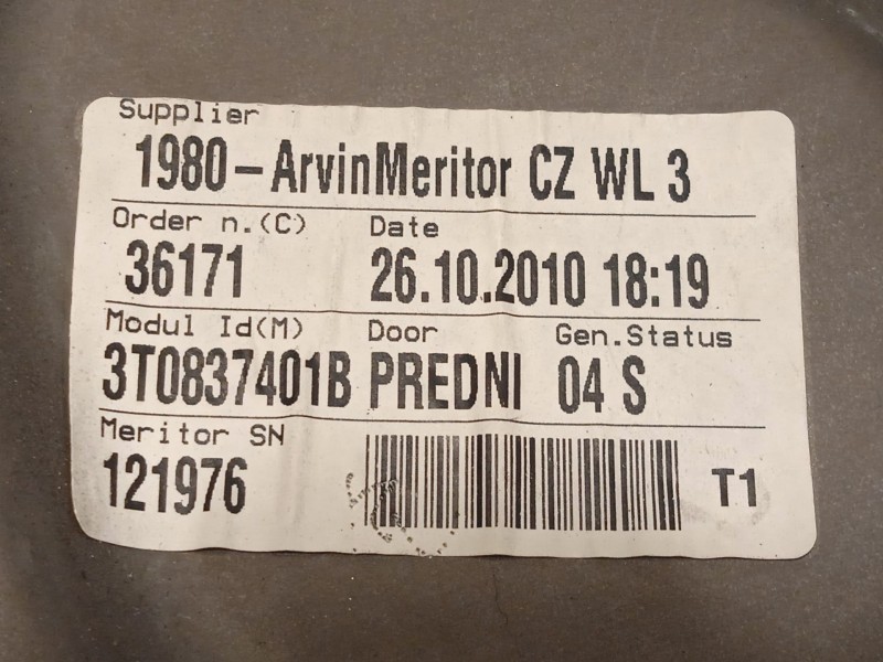 Recambio de elevalunas delantero izquierdo para skoda suberb (3t4) ambition referencia OEM IAM 3T0837401B 8K0959801A 