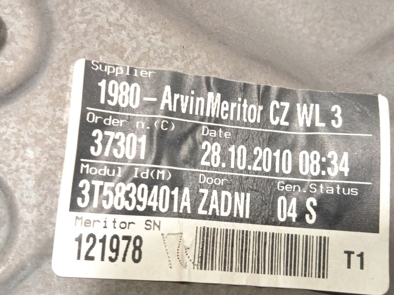 Recambio de elevalunas trasero izquierdo para skoda suberb (3t4) ambition referencia OEM IAM 3T5839401A 8K0959811A 