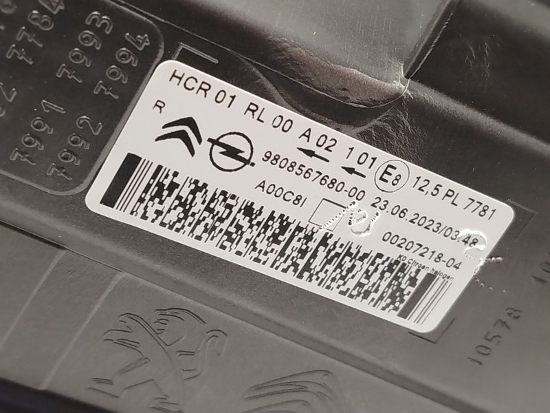 Recambio de faro derecho para citroën jumpy iii furgoneta (v_) 2.0 bluehdi 120 referencia OEM IAM 9808567680  