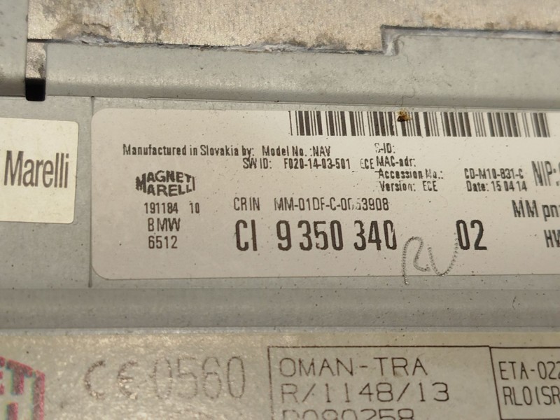 Recambio de sistema navegacion gps para bmw x3 (f25) xdrive 20 d referencia OEM IAM 65129350340  