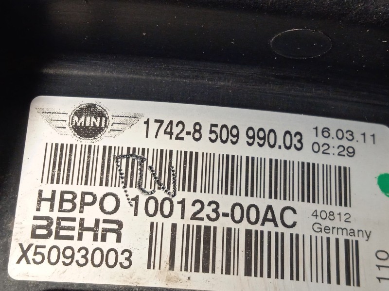 Recambio de electroventilador para mini mini (r56) one d referencia OEM IAM 8509990 17428509990 0130303027