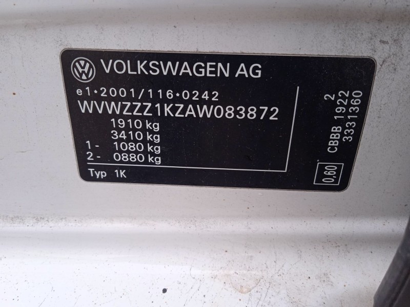 volkswagen golf vi (5k1) del año 2009