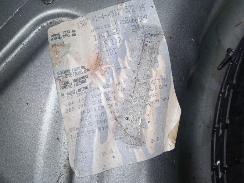 volkswagen golf v (1k1) del año 2006