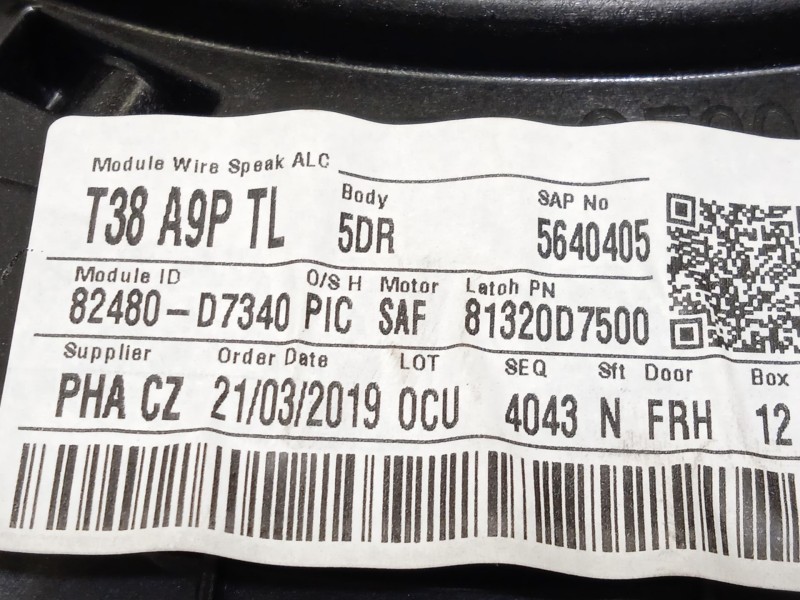 Recambio de elevalunas delantero derecho para hyundai tucson (tl, tle) 1.6 gdi referencia OEM IAM 82460D7010  81320D7500