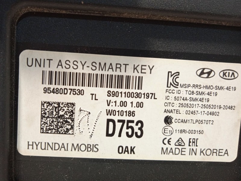 Recambio de modulo electronico para hyundai tucson (tl, tle) 1.6 gdi referencia OEM IAM 95480D7530  