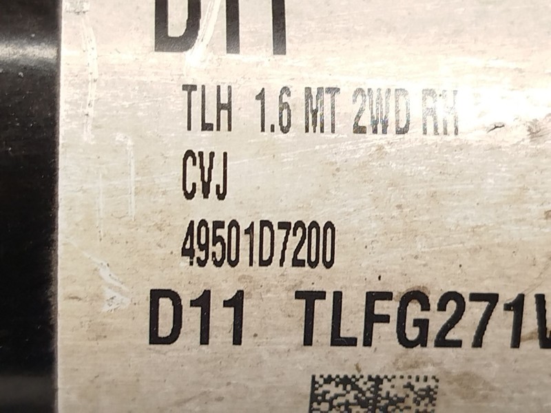 Recambio de transmision delantera derecha para hyundai tucson (tl, tle) 1.6 gdi referencia OEM IAM 49501D7200  