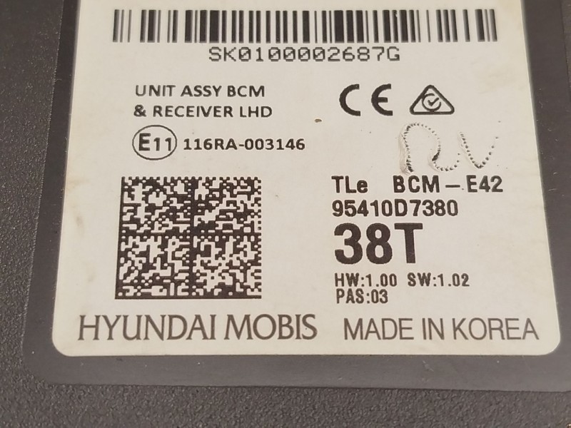 Recambio de modulo electronico para hyundai tucson (tl, tle) 1.6 gdi referencia OEM IAM 95410D7380  