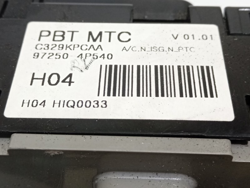 Recambio de mando climatizador para hyundai i20 i (pb, pbt) 1.2 referencia OEM IAM 972504P540 972504P540BLH 